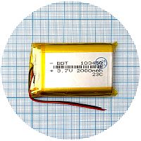 Аккумулятор универсальный 103450 51 х 34 х 10 мм 2000 mAh 3.7V