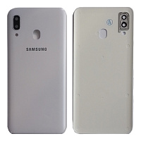 Задня кришка Samsung Galaxy A30 2019 A305F (біла зі склом камери)