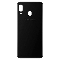 Задня кришка Samsung Galaxy A20 2019 A205F (чорна оригінал Китай)