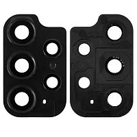 Стекло камеры Samsung Galaxy A53 5G A536B в рамке (черное)