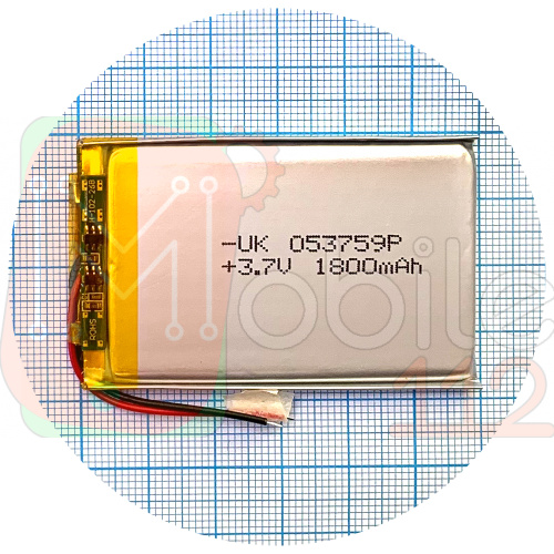 Аккумулятор универсальный 053759P 60 x 37 x 5 1800 mAh 3.7V