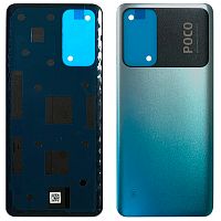 Задняя крышка Xiaomi Poco M4 Pro 5G 21091116AG (синяя оригинал Китай)