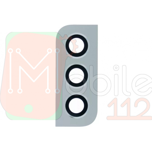 Скло камери Samsung Galaxy S22 5G S901B, S22+ 5G S906B (у сріблястій рамці)
