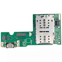 Шлейф Lenovo Tab M10 HD TB-X505 з роз'ємами зарядки, Sim-карти та мікрофоном - нижня плата (оригінал Китай)