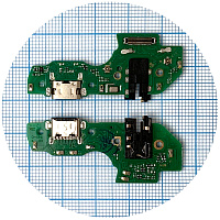 Шлейф Samsung Galaxy A22 5G A226B з роз'ємами зарядки, навушників та мікрофоном - нижня плата (AAA)