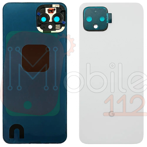 Задня кришка Google Pixel 4 (біла оригінал Китай зі склом камери)