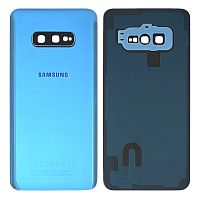 Задняя крышка Samsung Galaxy S10e G970F (синяя оригинал Китай со стеклом камеры)