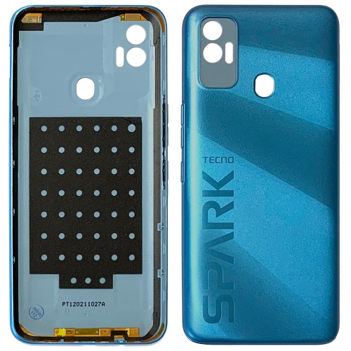 Задня кришка Tecno Spark 7 KF6n (блакитна оригінал Китай) фото 2 Задня кришка Tecno Spark 7 KF6n (блакитна оригінал Китай) фото 2