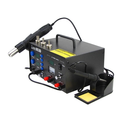 Паяльна станція LUKEY 853D фен, паяльник, блок живлення 15V 2A, тестер фото 2 Паяльна станція LUKEY 853D фен, паяльник, блок живлення 15V 2A, тестер фото 2