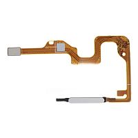 Шлейф Huawei Honor X7 CMA-LX2, CMA-LX1, CMA-LX3 с кнопкой включения и сканером отпечатка пальца (серебристый оригинал Китай)