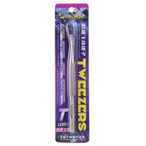 Пінцет Mechanic TK-15 вигнутий гострий, немагнітний, 140 мм фото 2