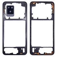 Рамка корпусу Vivo V20 (чорна зі склом камери)