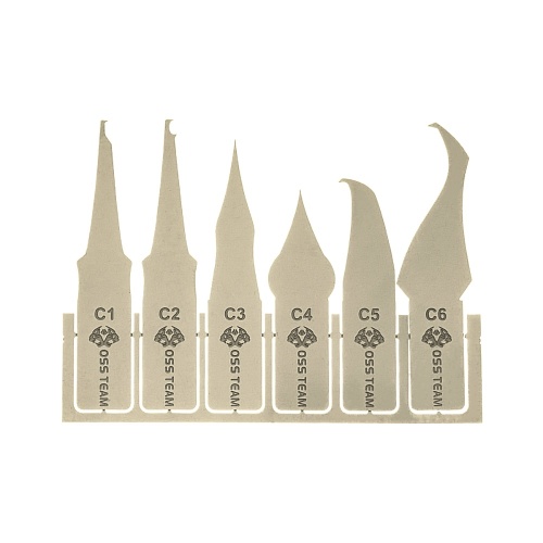 Набір для ремонту друкованих плат та мікросхем Aida W120+ (ручка з цангою, 27 тонких металевих лопаток) фото 5