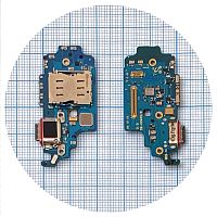 Шлейф Samsung Galaxy S21 Ultra 5G G998B з роз'ємом зарядки, SIM конектором та мікрофоном (оригінал 100%)