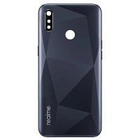 Задня кришка Realme 3i RMX1827 (чорна оригінал Китай зі склом камери)