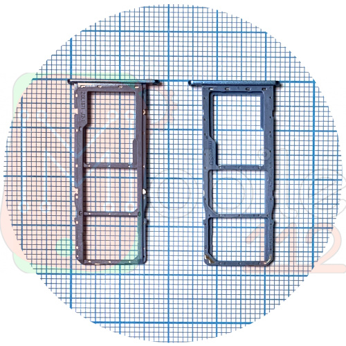 Тримач SIM карти Samsung Galaxy A11 A115F, M11 M115F (блакитний на 2 SIM + MicroSD)
