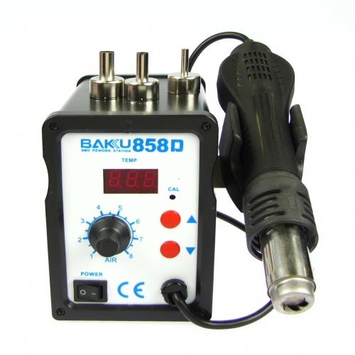 Паяльна станція Baku BK858D, фен з цифровим блоком регулювання (220V, 700W)