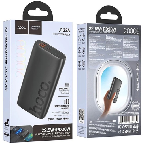 Power Bank Павербанк Hoco J122A Respect 22.5W+PD20W 20000mAh фото 6 Power Bank Павербанк Hoco J122A Respect 22.5W+PD20W 20000mAh фото 6