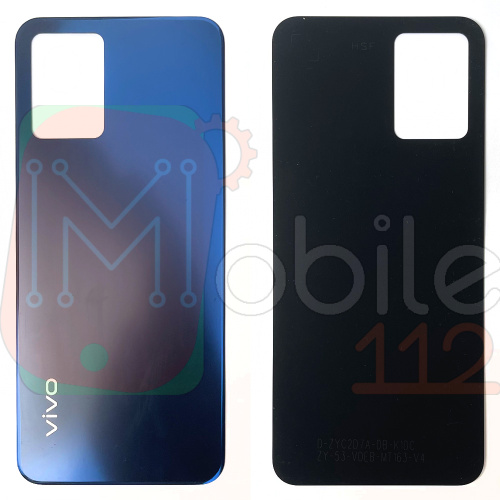 Задня кришка Vivo Y33s (синя, Mirror Black оригінал Китай)