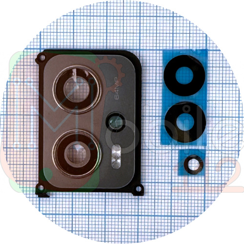 Скло камери Xiaomi Poco X4 GT, Redmi K50i, Note 11T Pro, Note 11T Pro+ Plus (комплект 3 шт із сірою рамкою)