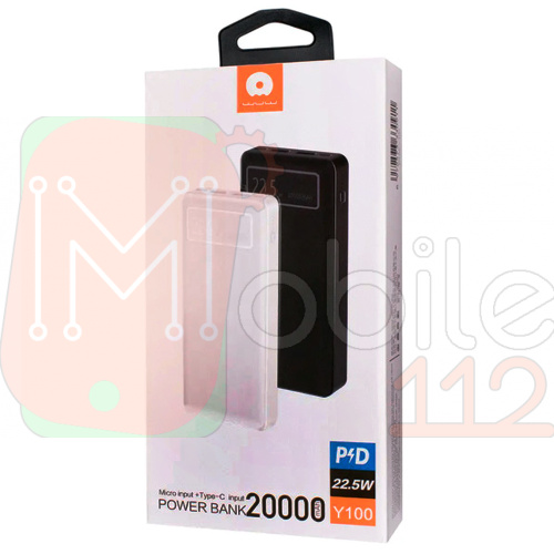 Power Bank Павербанк WUW Y100 20000mAh 2 USB+1Type-C+1Micro PD+QC3.0 22.5W фото 3