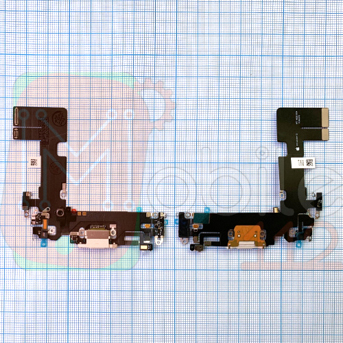 Шлейф Apple iPhone 13 с разъемом зарядки и микрофоном (белый оригинал 100%)