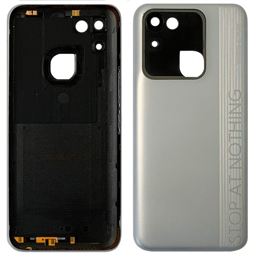 Задня кришка Tecno Spark 8C KG5k KG5j (срібляста оригінал Китай без скла камери) фото 2 Задня кришка Tecno Spark 8C KG5k KG5j (срібляста оригінал Китай без скла камери) фото 2