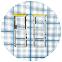 Тримач SIM карти Xiaomi Redmi 9T, Poco M3 (жовтий на 2 SIM + MicroSD)