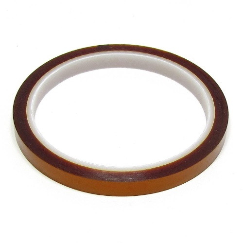 Термостійкий скотч каптоновий, коричневий 8 мм (max t 300 гр)