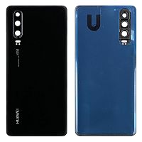 Задняя крышка Huawei P30 ELE-L29 (черная оригинал Китай со стеклом камеры)