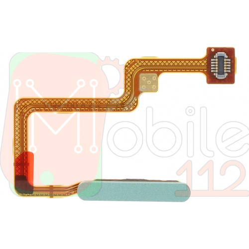 Шлейф Xiaomi Poco F4 з кнопкою включення та сканером відбитка пальця (зелений оригінал Китай)