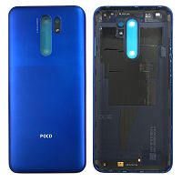 Задня кришка Xiaomi Poco M2 m2003j6ci (синя оригінал Китай)