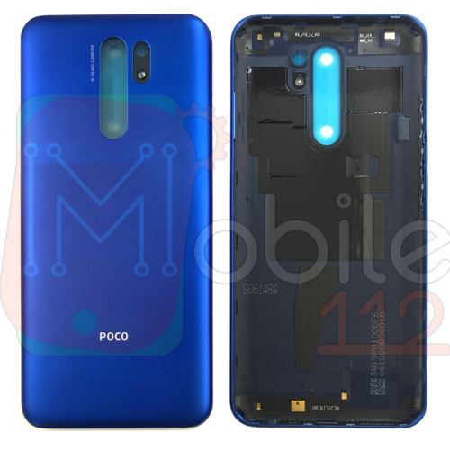 Задня кришка Xiaomi Poco M2 m2003j6ci (синя оригінал Китай)