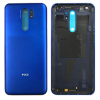 Задня кришка Xiaomi Poco M2 m2003j6ci (синя оригінал Китай)