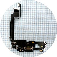 Шлейф Apple iPhone 12 Pro Max з роз'ємом зарядки та мікрофонами (чорний оригінал 100%)