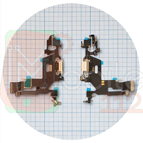 Шлейф Apple iPhone 11 с разъемом зарядки и микрофоном (белый)