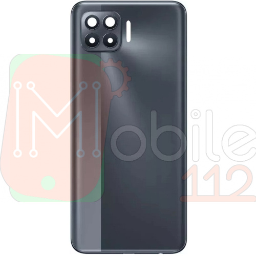 Задня кришка Oppo Reno4 Lite CPH2125 (чорна оригінал Китай зі склом камери)