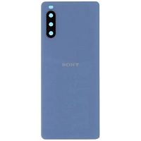Задня кришка Sony Xperia 10 III XQ-BT52 (синя оригінал Китай зі склом камери)