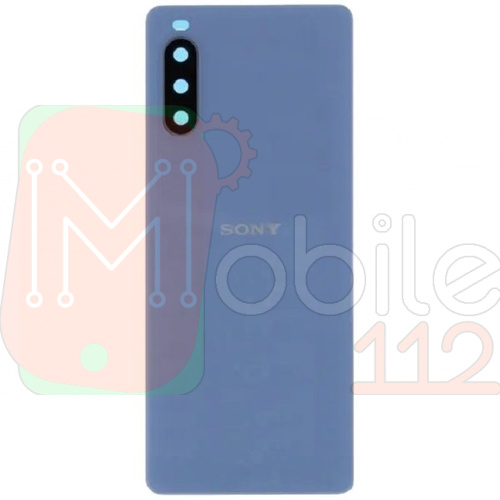 Задня кришка Sony Xperia 10 III XQ-BT52 (синя оригінал Китай зі склом камери)