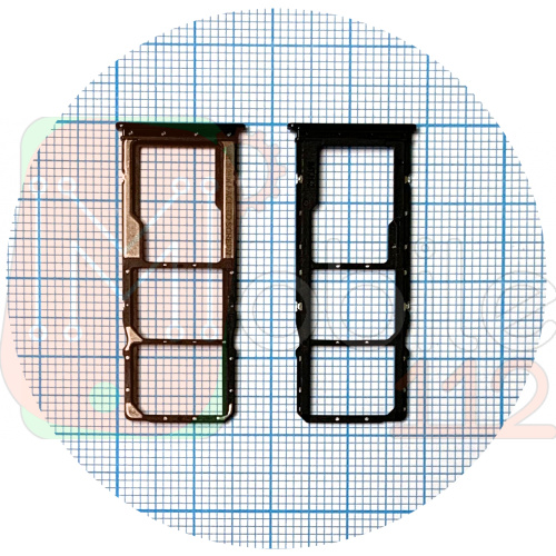 Тримач SIM карти Xiaomi Redmi 8 (чорний на 2 SIM + Micro SD)