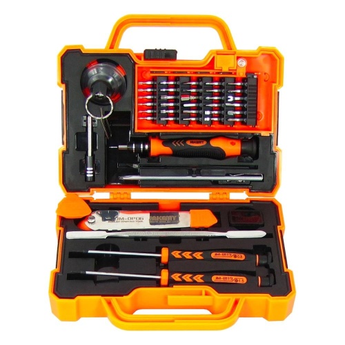 Набір інструментів Jakemy JM-8139 (ручка, 35 біт, подовжувач, пінцет, ніж, 2-стор. мет. лопатка, викрутки +1.2, пенталоб 0.8) фото 2 Набір інструментів Jakemy JM-8139 (ручка, 35 біт, подовжувач, пінцет, ніж, 2-стор. мет. лопатка, викрутки +1.2, пенталоб 0.8) фото 2