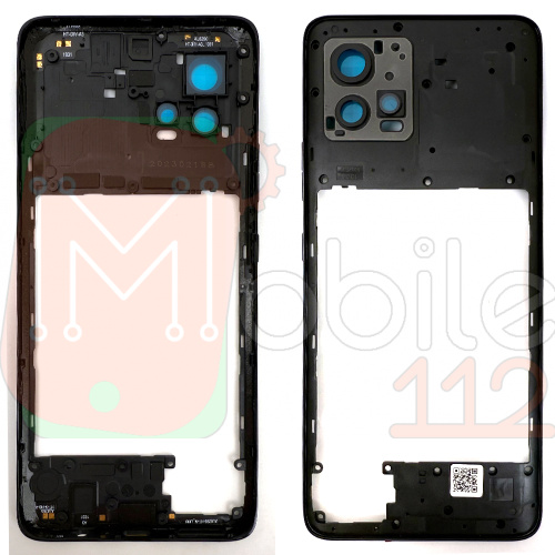 Рамка корпусу Motorola Moto G72 XT2255-1 (чорна)