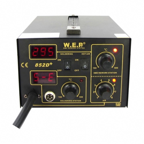Паяльна станція WEP 852D+ компресорна, фен, паяльник фото 4