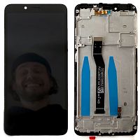 Дисплей Xiaomi Redmi 6, Redmi 6A M1804C3DG з тачскріном (черный с передней панелью и датчиком)