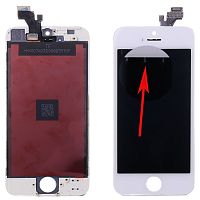 Дисплей Apple iPhone 5 + тачскрин Распродажа (белый AAA уценка)