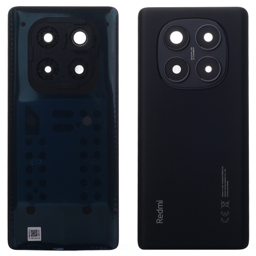 Задня кришка Xiaomi Redmi Note 14 Pro 4G (чорна оригінал Китай зі склом камери)