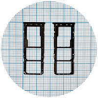 Тримач SIM карти Samsung Galaxy A20 A205F A30 A305F, A50 A505F, A70 A705F (чорний на 2 SIM + MicroSD)