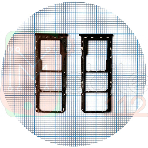 Тримач SIM карти Samsung Galaxy A20 A205F A30 A305F, A50 A505F, A70 A705F (чорний на 2 SIM + MicroSD)