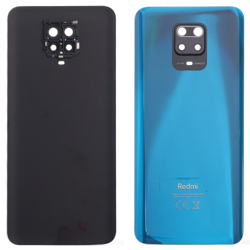 Задня кришка Xiaomi Redmi Note 9 Pro M2003J6B2G суміст. Redmi Note 9S, Note 9 Pro Max (синя зі склом камери)