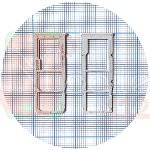 Держатель Sim карты Samsung Galaxy A21s A217F (белый на 2 Sim + Micro SD)
